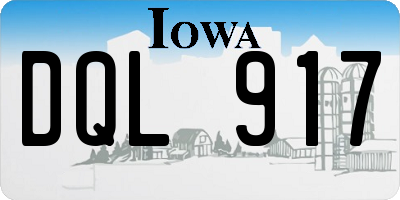 IA license plate DQL917