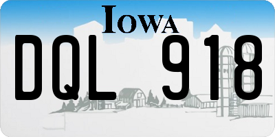 IA license plate DQL918