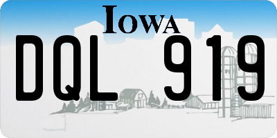 IA license plate DQL919