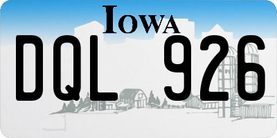 IA license plate DQL926