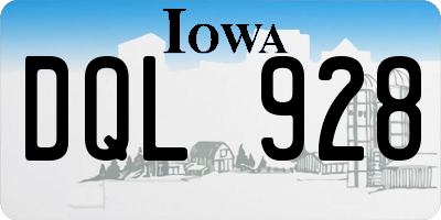 IA license plate DQL928