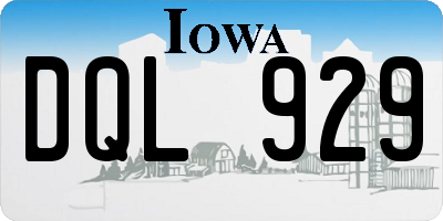 IA license plate DQL929