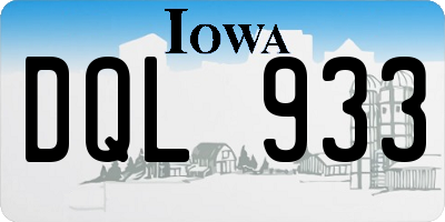 IA license plate DQL933