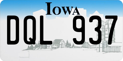 IA license plate DQL937
