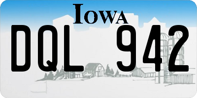 IA license plate DQL942