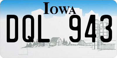 IA license plate DQL943