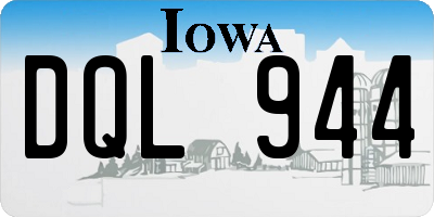 IA license plate DQL944