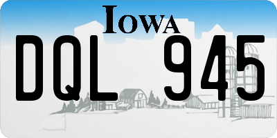 IA license plate DQL945