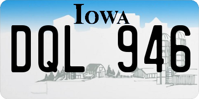 IA license plate DQL946
