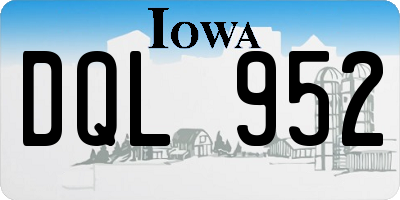 IA license plate DQL952