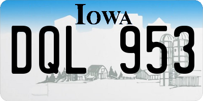 IA license plate DQL953