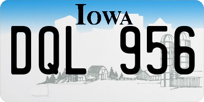 IA license plate DQL956