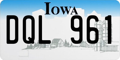 IA license plate DQL961