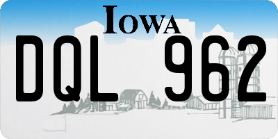 IA license plate DQL962