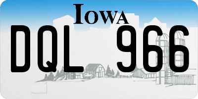 IA license plate DQL966