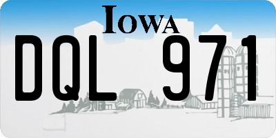 IA license plate DQL971