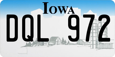 IA license plate DQL972