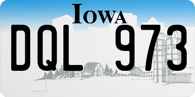 IA license plate DQL973