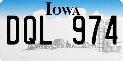 IA license plate DQL974