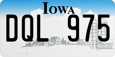 IA license plate DQL975