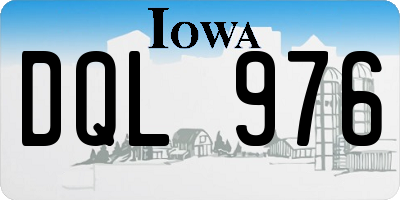 IA license plate DQL976