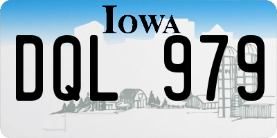 IA license plate DQL979
