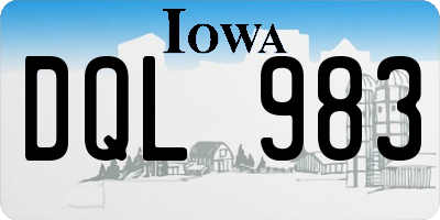 IA license plate DQL983