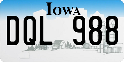 IA license plate DQL988