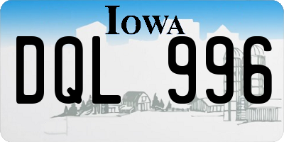 IA license plate DQL996