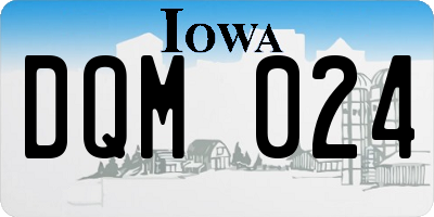 IA license plate DQM024