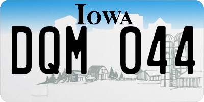 IA license plate DQM044
