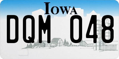 IA license plate DQM048