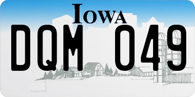 IA license plate DQM049