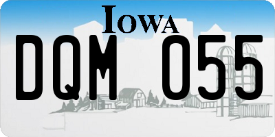 IA license plate DQM055