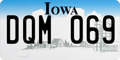 IA license plate DQM069