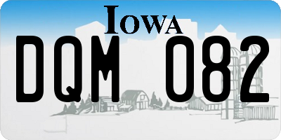 IA license plate DQM082