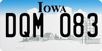 IA license plate DQM083