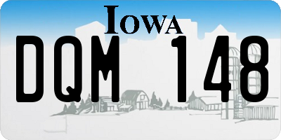 IA license plate DQM148