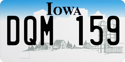 IA license plate DQM159