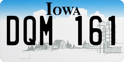 IA license plate DQM161