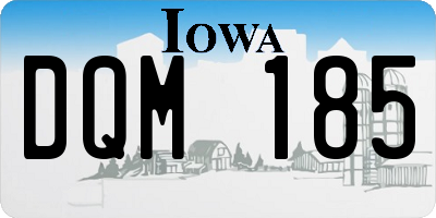 IA license plate DQM185
