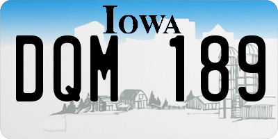 IA license plate DQM189