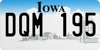 IA license plate DQM195