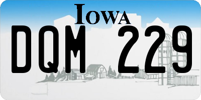 IA license plate DQM229