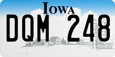 IA license plate DQM248