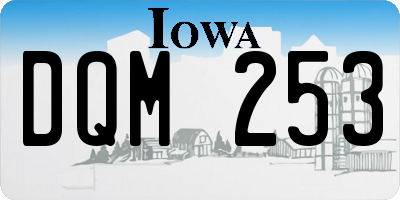 IA license plate DQM253