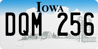 IA license plate DQM256