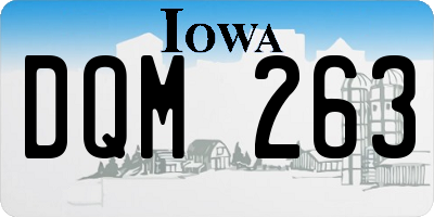 IA license plate DQM263