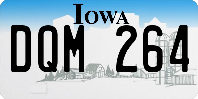 IA license plate DQM264