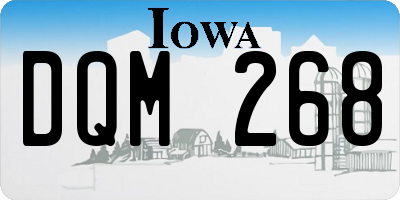 IA license plate DQM268
